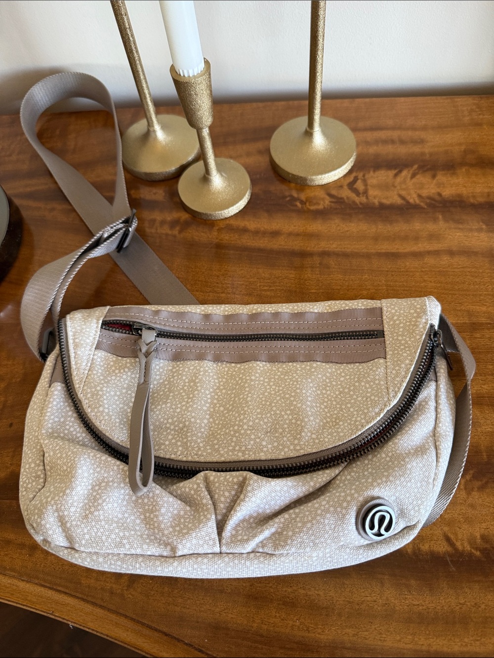 lululemon athletica Small Beige Crossbody Sling Bag